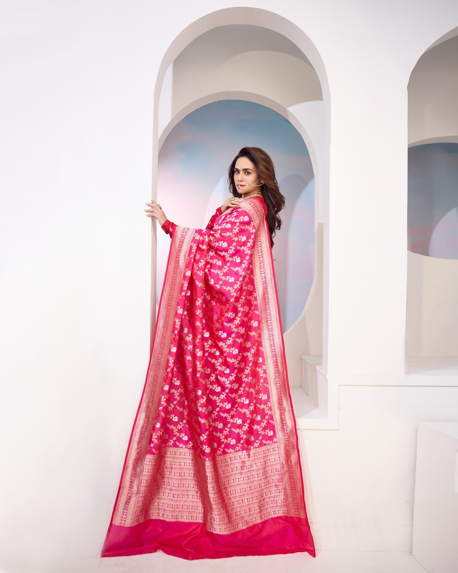 Shahi Gulab | Banarasi Handloom Silk