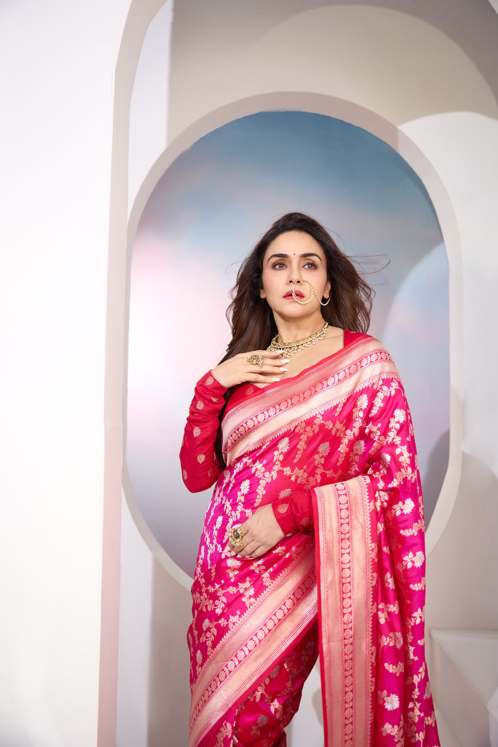 Shahi Gulab | Banarasi Handloom Silk