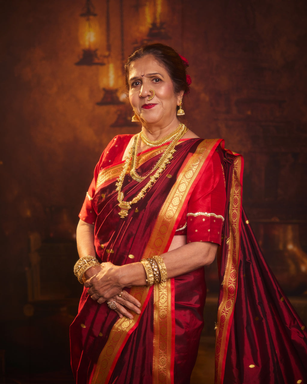 Ratna Nauvaar — Pure Silk Nauvari