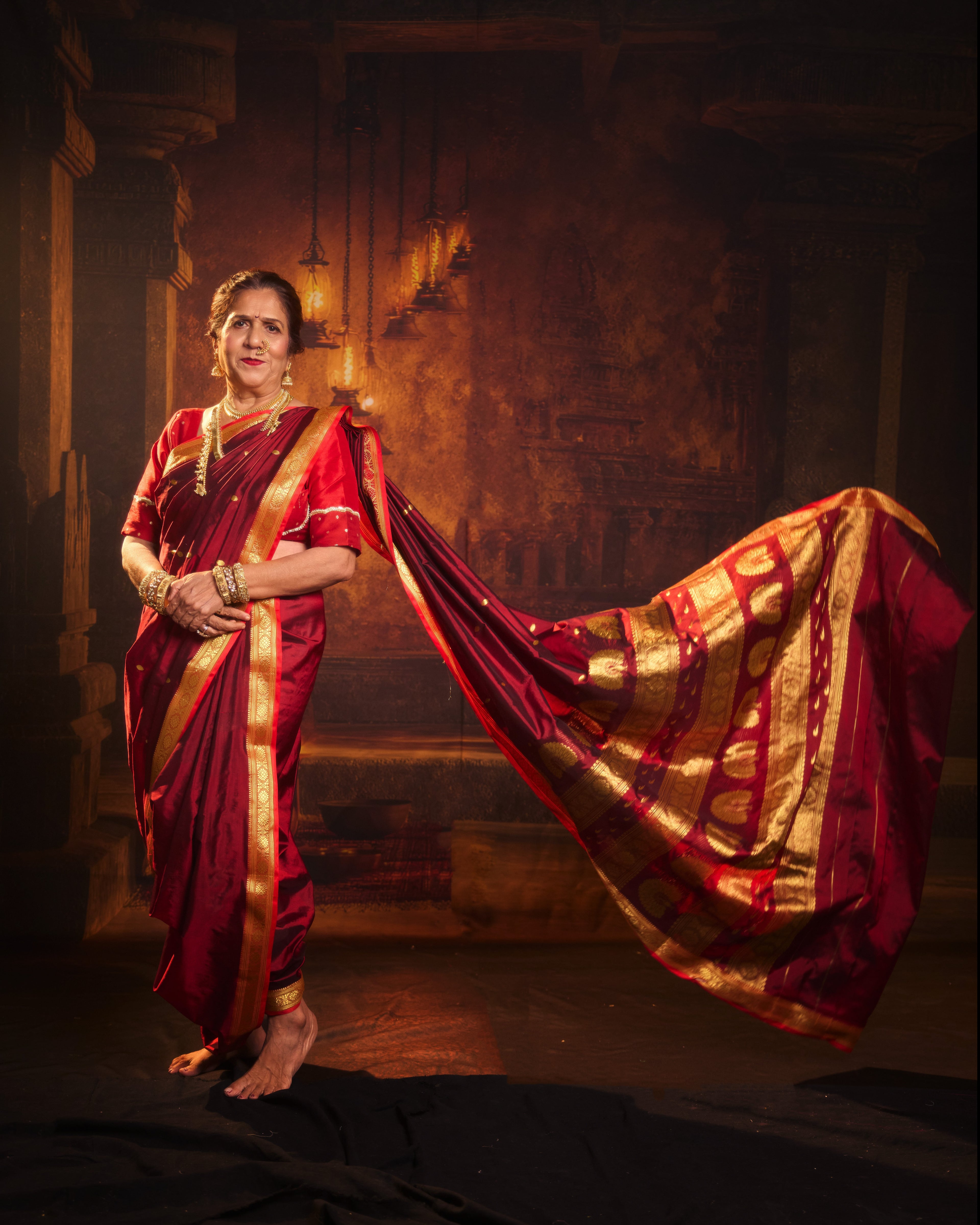 Ratna Nauvaar — Pure Silk Nauvari