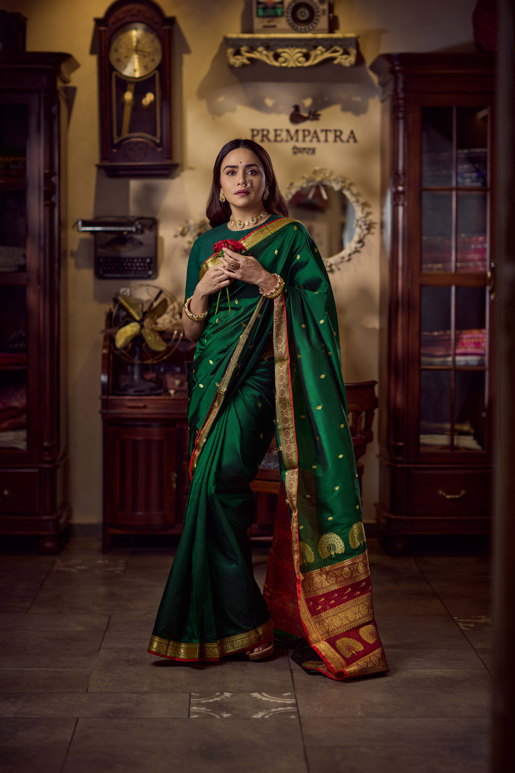 Jijamata Panna – Pure Silk Saree