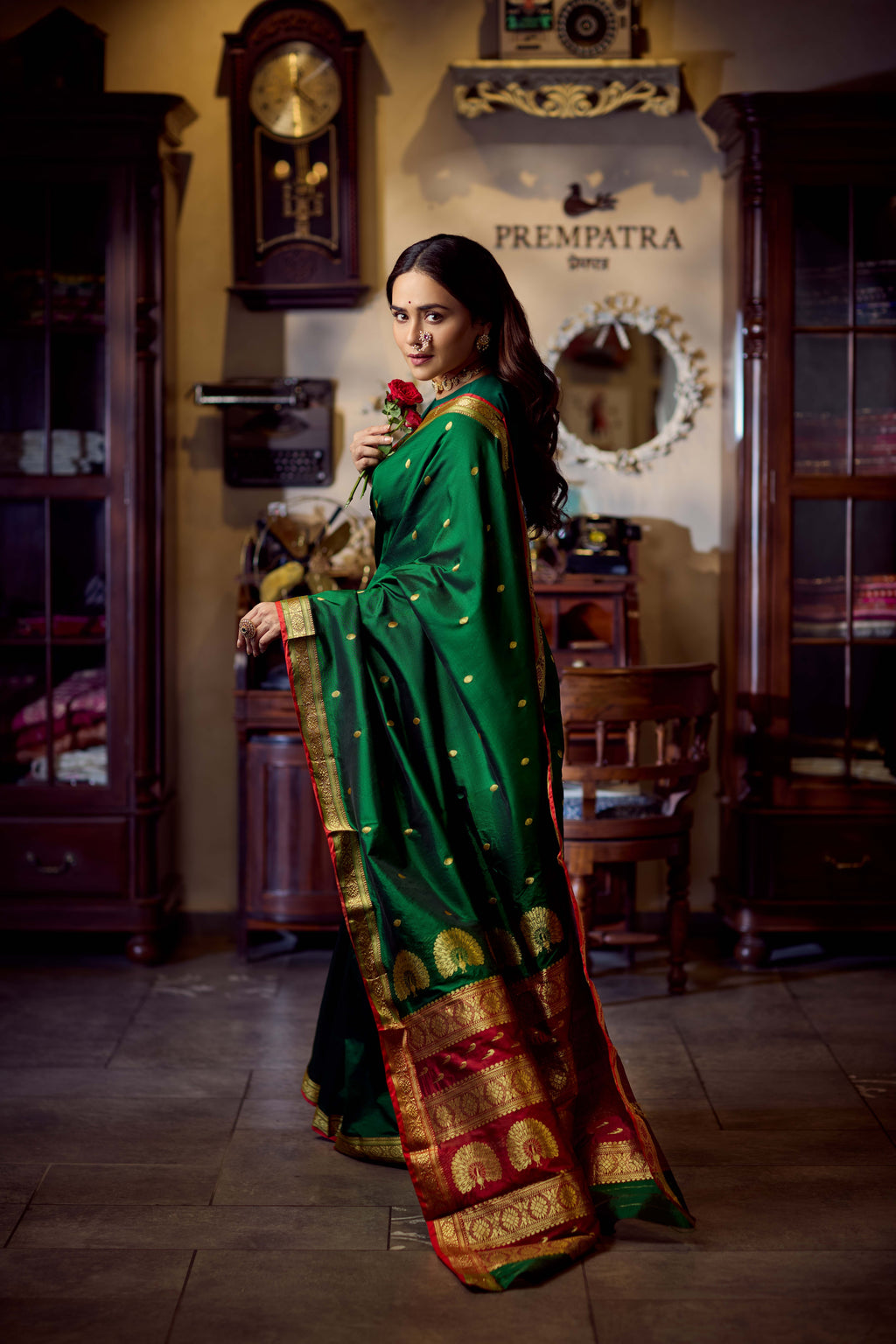 Jijamata Panna – Pure Silk Saree