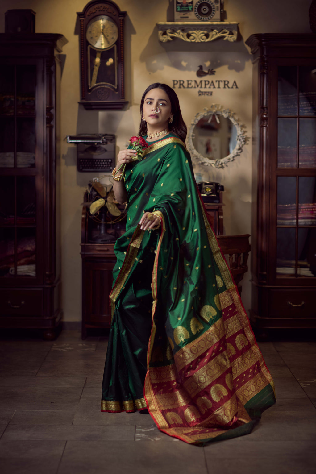 Jijamata Panna – Pure Silk Saree