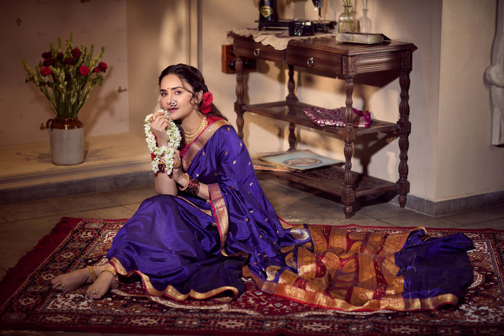 Jijamata Neelprabha – Pure Silk Saree