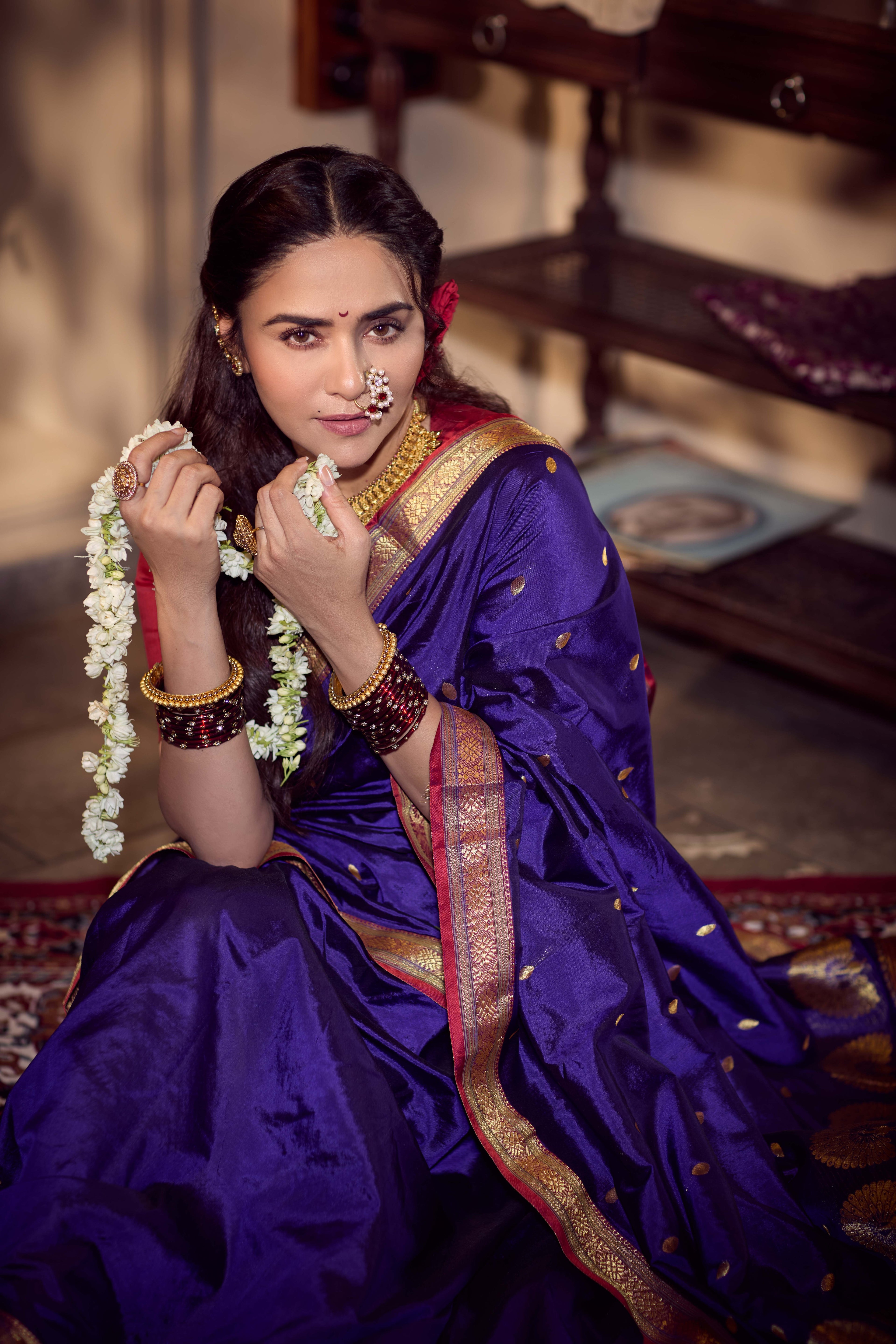 Jijamata Neelprabha – Pure Silk Saree