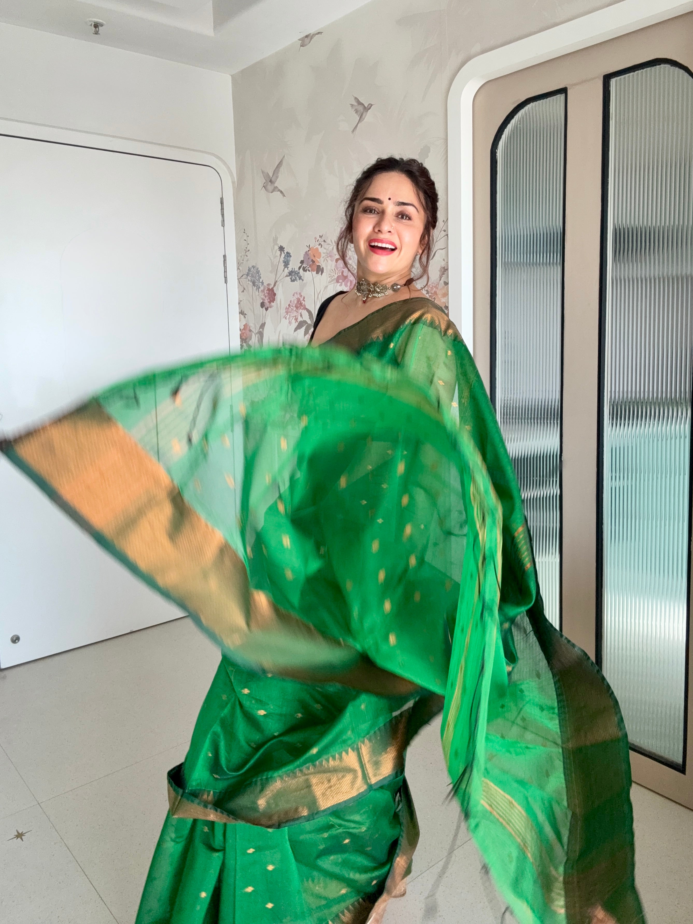 Aqua Cool Saree + Harini