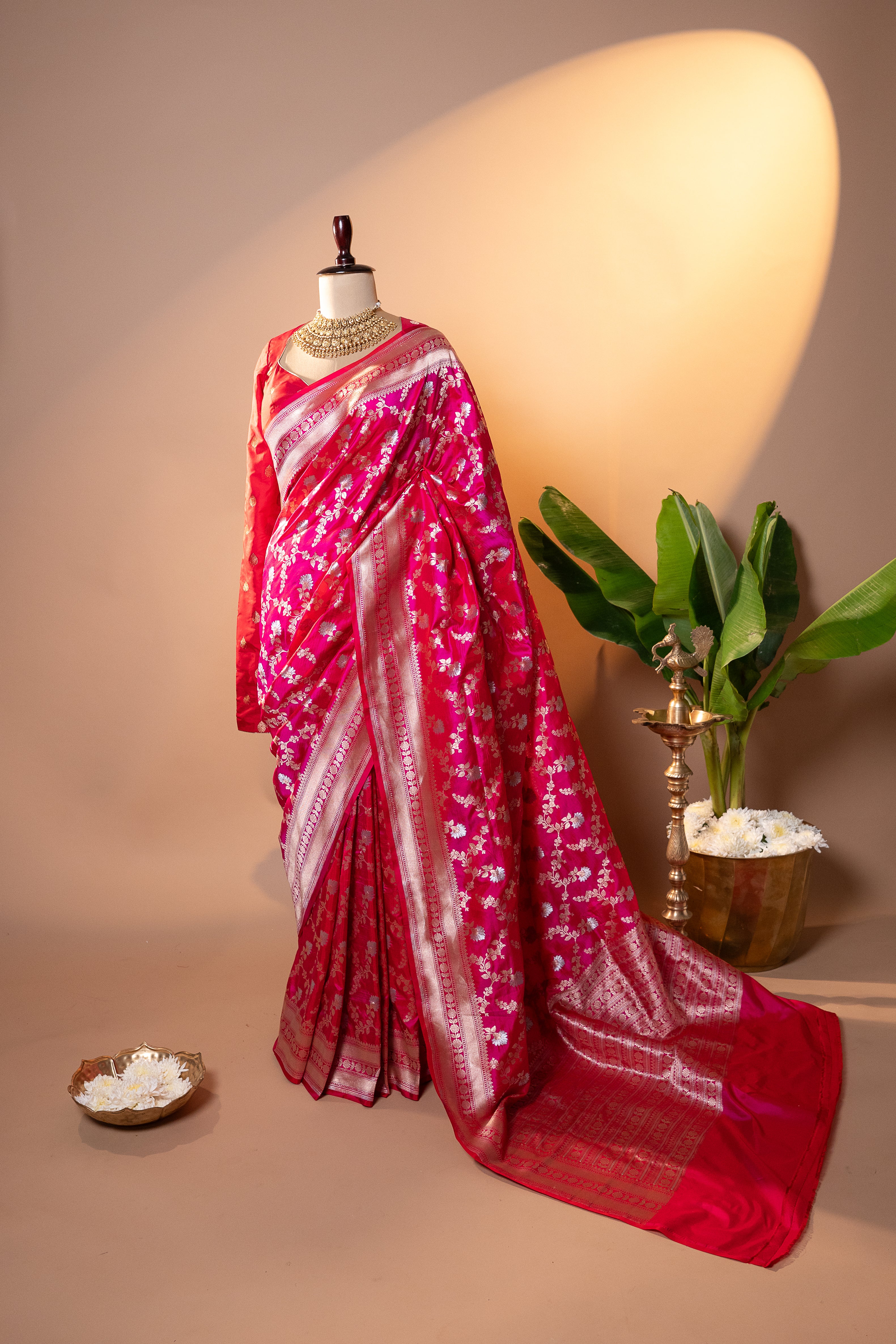 Shahi Gulab | Banarasi Handloom Silk