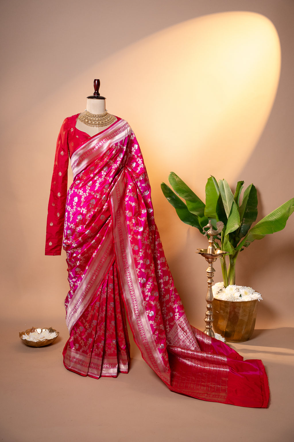 Shahi Gulab | Banarasi Handloom Silk