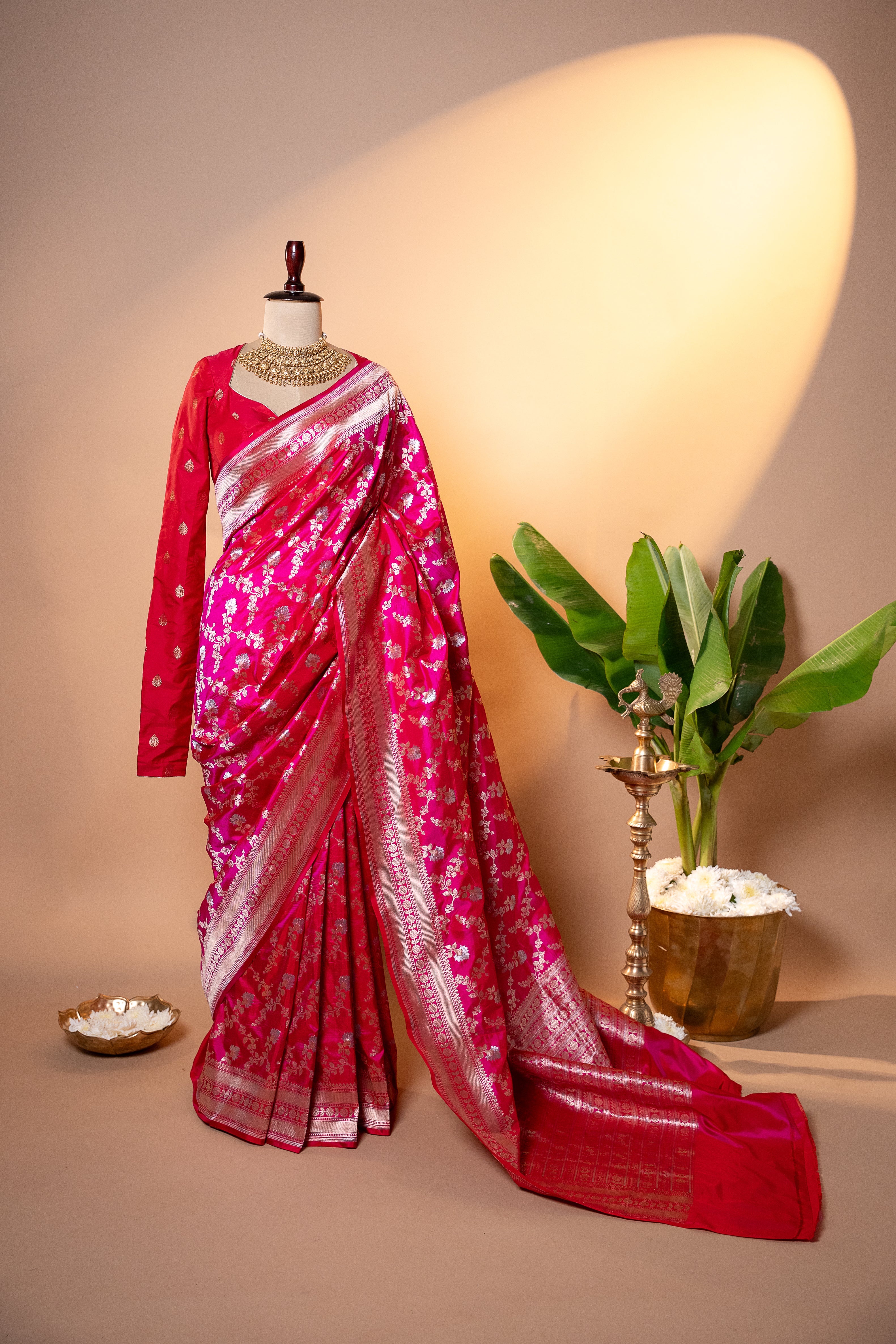 Shahi Gulab | Banarasi Handloom Silk