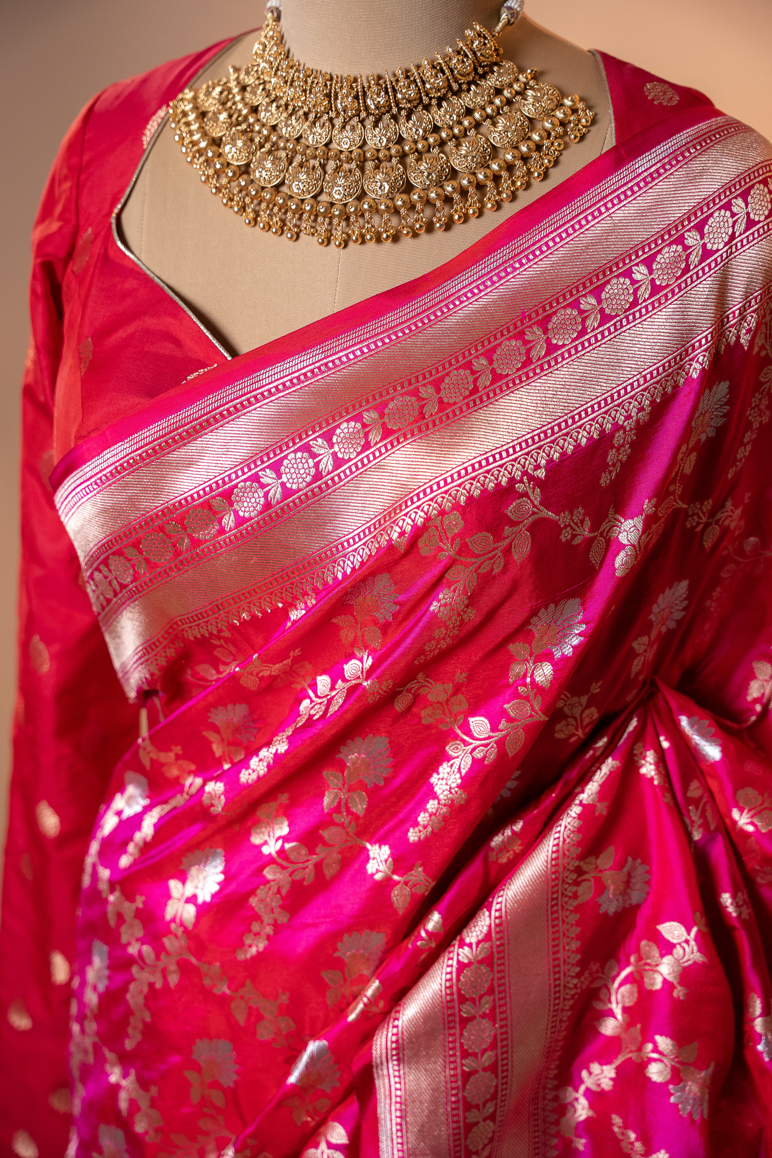 Shahi Gulab | Banarasi Handloom Silk