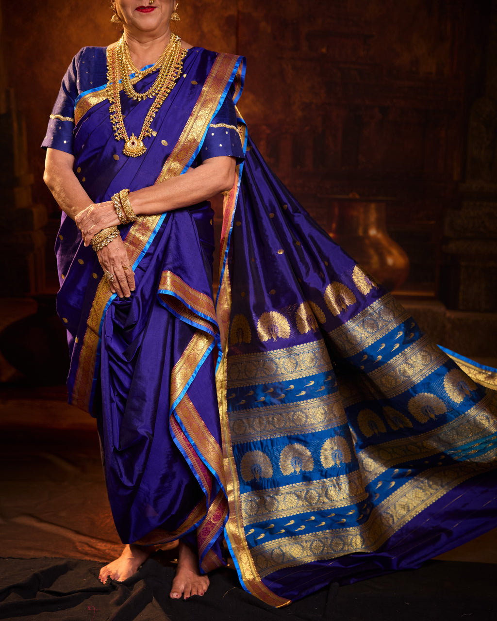 Neelanjali Nauvaar — Pure Silk Nauvari